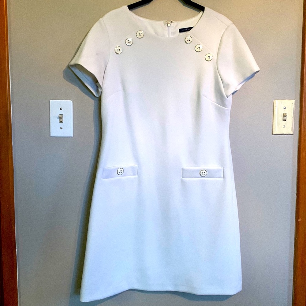 Tommy Hilfiger white dress with cute buttons!